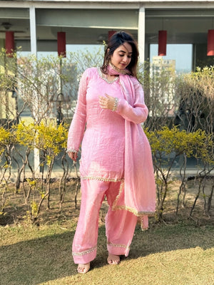 EID Special Designer Farsi Salwar Set With Dupatta – Fendi Satin Silk Ethnic Wear - LAASYNA