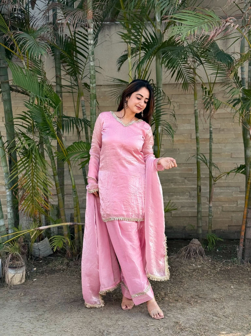 EID Special Designer Farsi Salwar Set With Dupatta – Fendi Satin Silk Ethnic Wear - LAASYNA