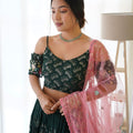 Sequins Embroidered Fox Georgette Lehenga Choli With Net Dupatta - LAASYNA