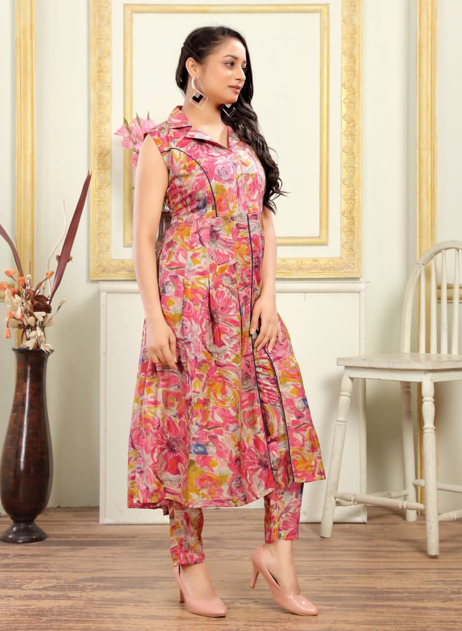 Summer Special PV Cotton Western Cord Set With 2 Side Pocket Pant - LAASYNA