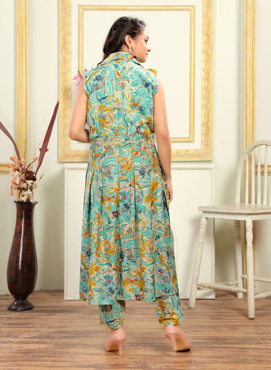 Summer Special PV Cotton Western Cord Set With 2 Side Pocket Pant - LAASYNA