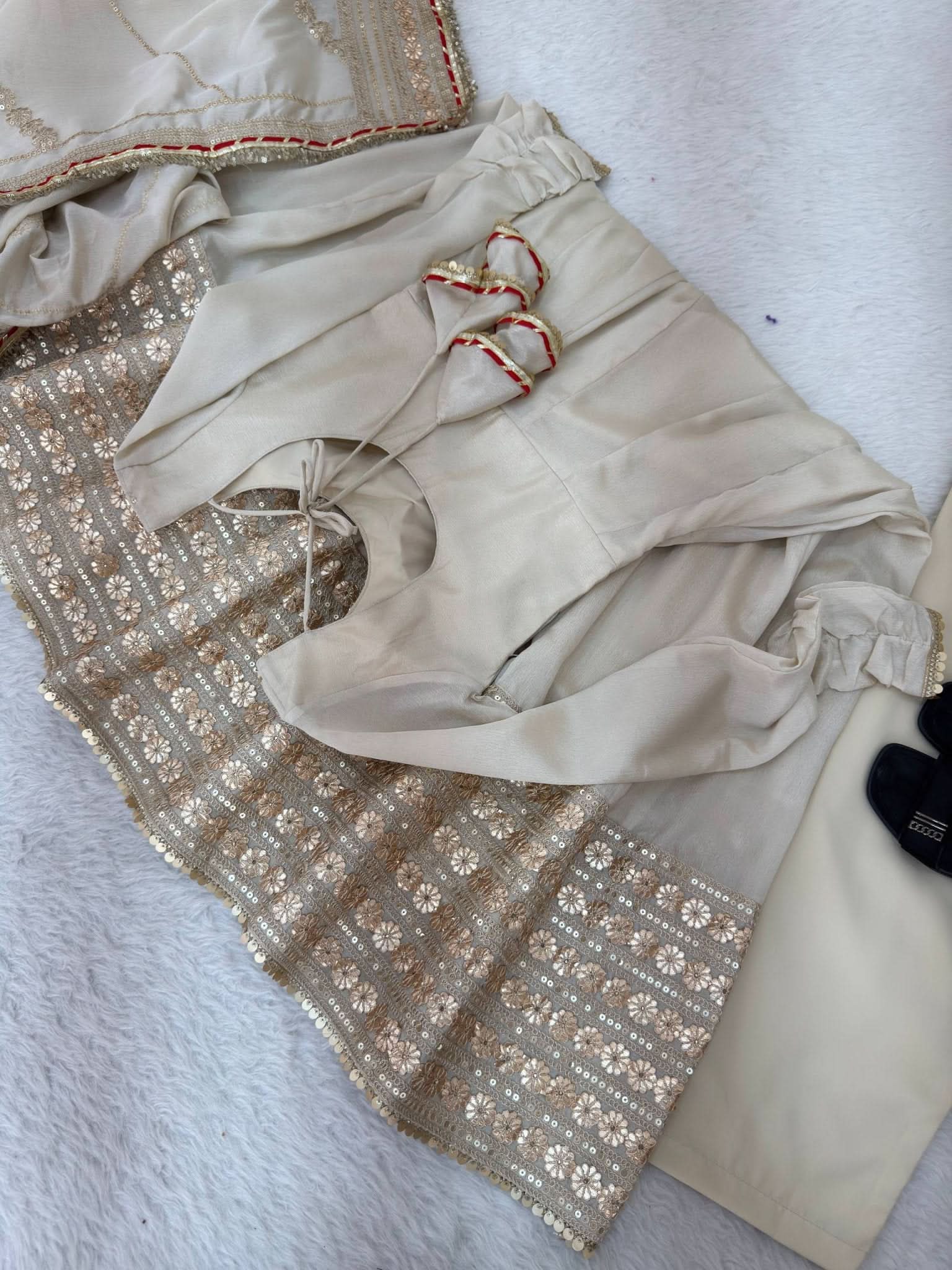 Tusar Chinon Silk Anarkali Gown Set With Dupatta – Heavy Embroidery Party Wear - LAASYNA